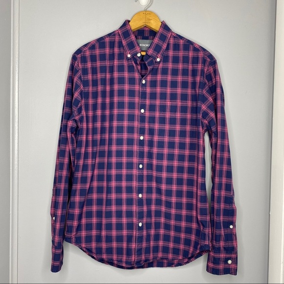 Bonobos Other - BONOBOS Pink and Navy Blue Button Down Shirt